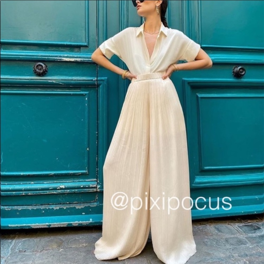 Zara pleated flowy pants - Picture 5 of 16